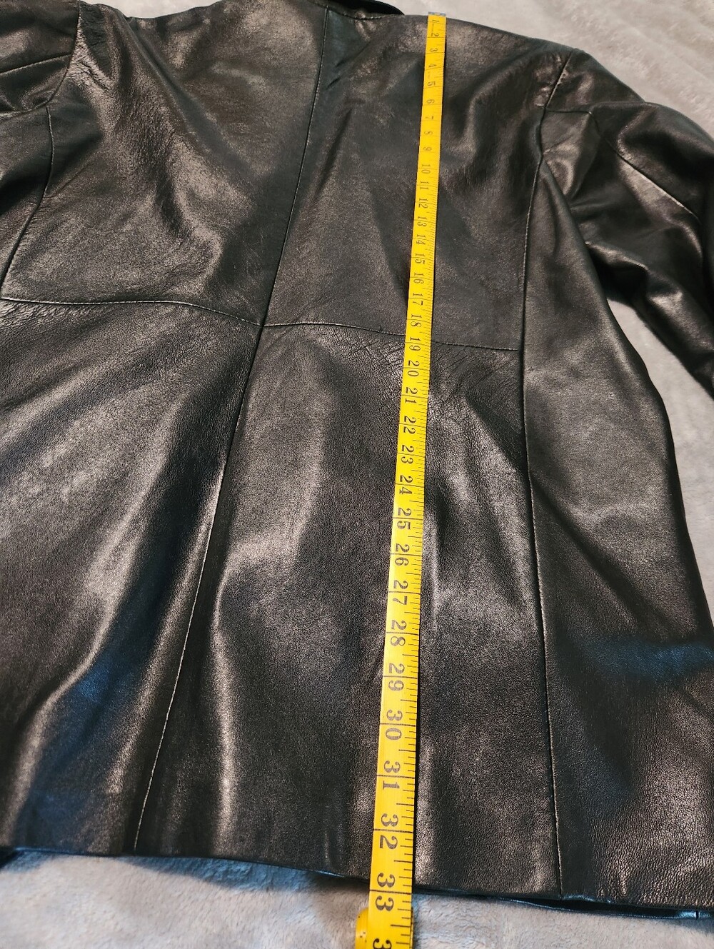Men's Black Leather Vintage Blazer Jacket - Picture 7 of 13